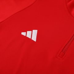 Blusão de Frio Tech-Dry Adidas Vermelho e Branco - VENI Futebol