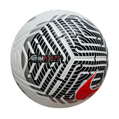 Balón de césped Nike Flight 23-24 en color blanco, negro y rojo