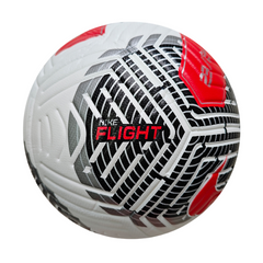 Balón de césped Nike Flight 23-24 en color blanco, negro y rojo