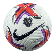 Bola de Futebol Nike Flight Premier League Branca, Vermelha e Roxa