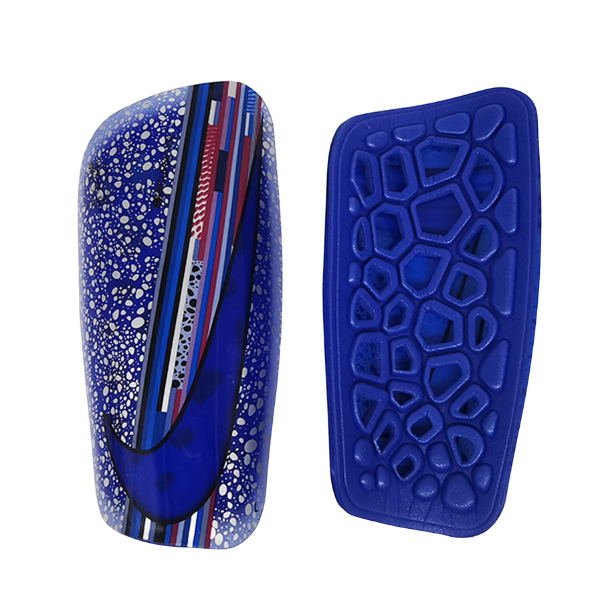 Nike Mercurial Lite Shin Guard Blue and Red Stripe
