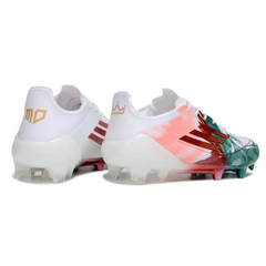 Chuteira Campo Adidas F50 Elite FG Branca, Vermelha e Verde