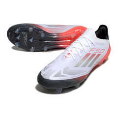 Chuteira Campo Adidas F50 Primeknit Elite FG Branco, Cinza e Laranja