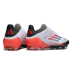 Botas de fútbol Adidas F50 Primeknit Elite FG en blanco, gris y naranja