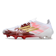 Chuteira Campo Adidas F50 Elite FG Branca e Vermelha