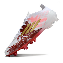 Chuteira Campo Adidas F50 Elite FG Branca e Vermelha