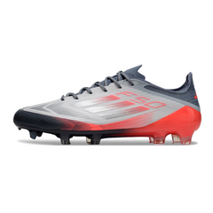 Chuteira Campo Adidas F50 Elite FG Branco, Cinza e Laranja