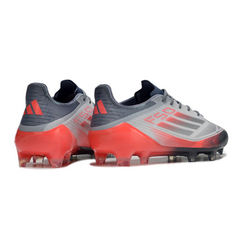 Chuteira Campo Adidas F50 Elite FG Branco, Cinza e Laranja