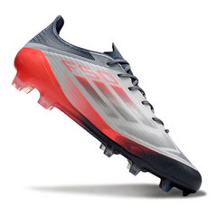 Botas de fútbol Adidas F50 Elite FG en blanco, gris y naranja