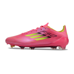 Chuteira Campo Adidas F50 Elite FG Rosa e Verde