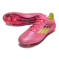 Botas de fútbol Adidas F50 Elite FG color rosa y verde