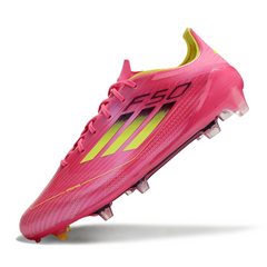 Botas de fútbol Adidas F50 Elite FG color rosa y verde