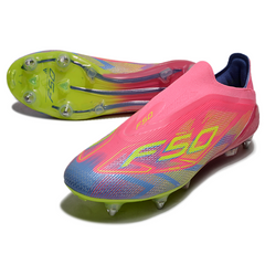 Botas de fútbol sin cordones Adidas F50 Elite SG con punta de aluminio Mystic Victory Pack