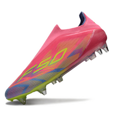 Botas de fútbol sin cordones Adidas F50 Elite SG con punta de aluminio Mystic Victory Pack