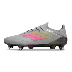 Botas de fútbol Adidas F50 Primeknit Elite SG mixtas en gris, amarillo y rosa