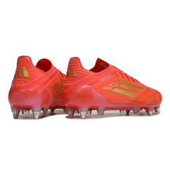 Botas de fútbol Adidas F50 Primeknit Elite SG rojas y amarillas