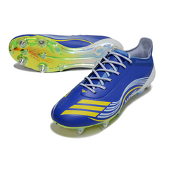 Chuteira Campo Adidas F50 Primeknit Elite SG Trava Mista Messi Azul