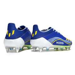 Chuteira Campo Adidas F50 Primeknit Elite SG Trava Mista Messi Azul