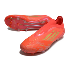 Botas de fútbol Adidas F50 Elite Laceless FG rojas y amarillas