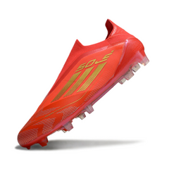 Botas de fútbol Adidas F50 Elite Laceless FG rojas y amarillas