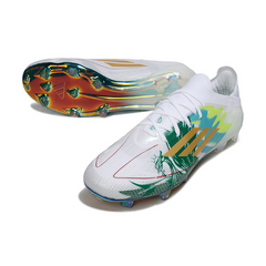 Chuteira Campo Adidas F50 Primeknit Elite FG Branca e Verde
