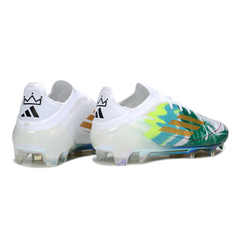 Chuteira Campo Adidas F50 Primeknit Elite FG Branca e Verde