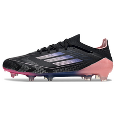 Chuteira Campo Adidas F50 Primeknit Elite FG Preta e Rosa