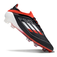 Chuteira Campo FG Adidas F50 Primeknit Elite Preta, Branca e Vermelha