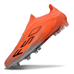 Botas de fútbol Adidas F50 Elite Laceless FG blancas y azules
