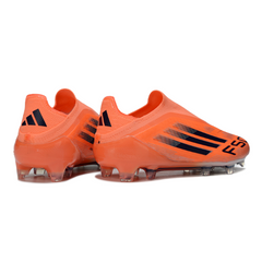 Botas de fútbol Adidas F50 Elite Laceless FG blancas y azules