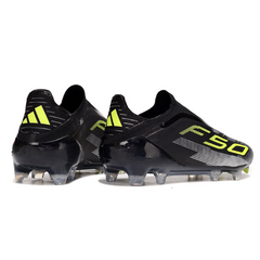 Botas de fútbol Adidas F50 Elite Laceless FG blancas y azules