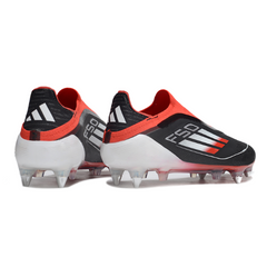 Botas de fútbol Adidas F50 Elite Laceless SG con punta de aluminio, gris, rosa y amarillo
