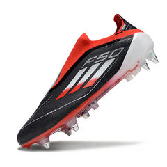 Botas de fútbol Adidas F50 Elite Laceless SG con punta de aluminio, gris, rosa y amarillo