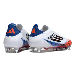 Botas de fútbol Adidas F50 Elite Laceless SG con punta de aluminio, gris, rosa y amarillo