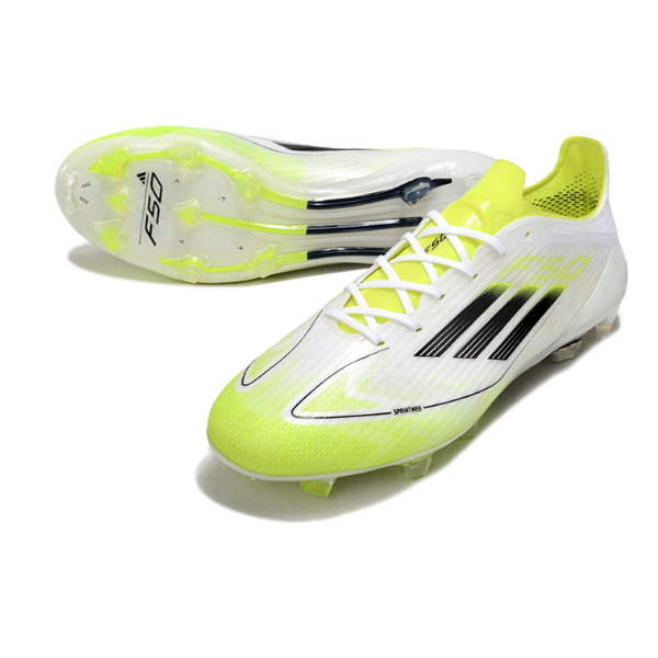 Chuteira Campo Adidas F50 Elite FG Branca Verde e Preta VENI Futebol