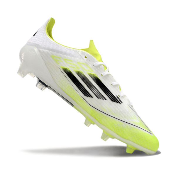 Chuteira Campo Adidas F50 Elite FG Branca Verde e Preta VENI Futebol