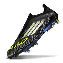 Chuteira Campo Adidas F50+ Elite Sem Cadarço FG Preta, Branca e Verde