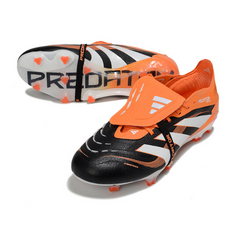 Chuteira Campo Adidas Predator 25 Elite Com Lingua FG Preta e Laranja