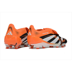 Chuteira Campo Adidas Predator 25 Elite Com Lingua FG Preta e Laranja