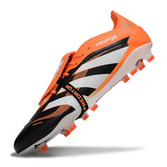 Chuteira Campo Adidas Predator 25 Elite Com Lingua FG Preta e Laranja