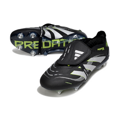 Chuteira Campo Adidas Predator 25 Elite Com Lingua SG Trava Mista Preta e Cinza