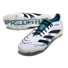 Chuteira Campo Adidas Predator 25 Elite FG Branco e Azul