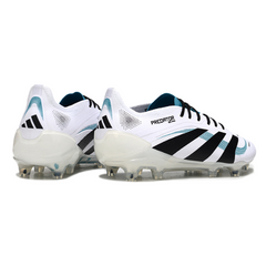 Botas de fútbol blancas y azules Adidas Predator 25 Elite FG