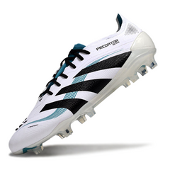 Botas de fútbol blancas y azules Adidas Predator 25 Elite FG