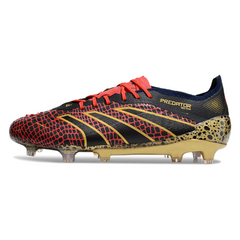 Chuteira Campo Adidas Predator 25 Elite FG Preto, Vermelho e Amarelo