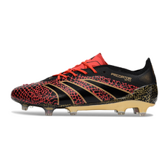 Chuteira Campo Adidas Predator 25 Elite FG Preta e Vermelha