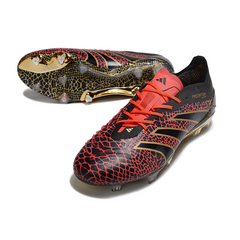 Chuteira Campo Adidas Predator 25 Elite FG Preta e Vermelha