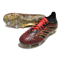 Chuteira Campo Adidas Predator 25 Elite SG Trava Mista Preto, Vermelho e Amarelo