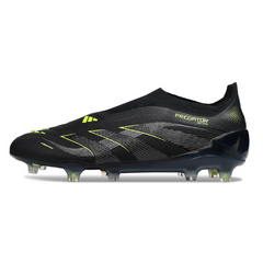 Chuteira Infantil Campo Adidas Predator 25 Elite Sem Cadarço FG Electric Stealth Pack