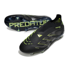 Chuteira Infantil Campo Adidas Predator 25 Elite Sem Cadarço FG Electric Stealth Pack